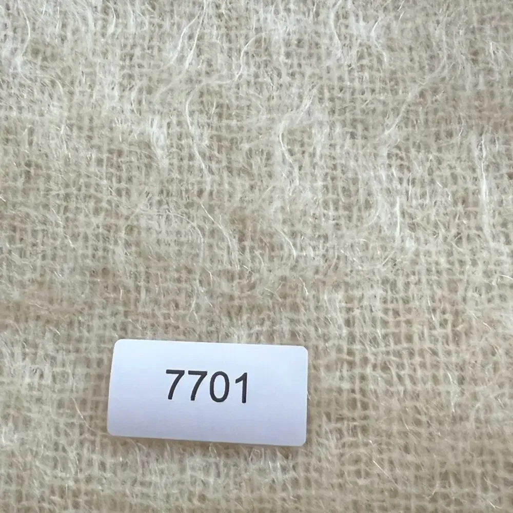Unbranded Luxurious Rectangle Thin Open Knit Soft Mohair Fringe Scarf 68